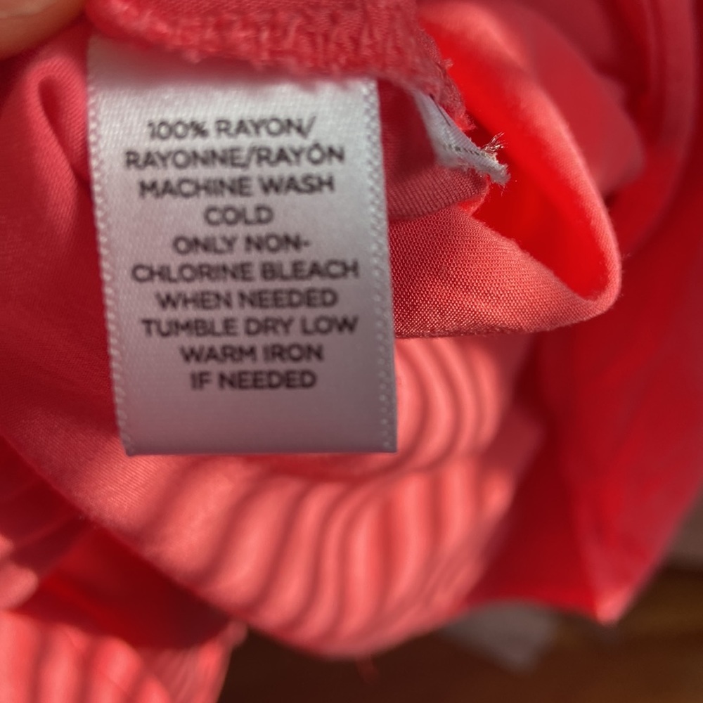 LOFT sleeveless button blouse, coral color, medium - Picture 5 of 5